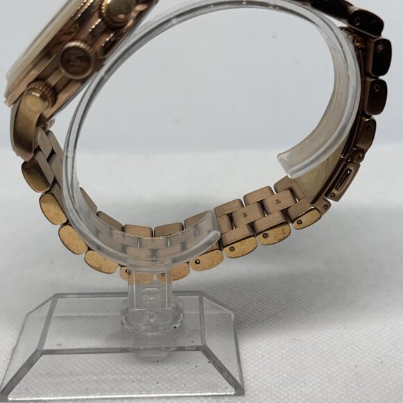 Michael Kors Runway Chronograph Rose Gold-Tone Stainless Steel MK8096 45mm - Picture 4 of 16